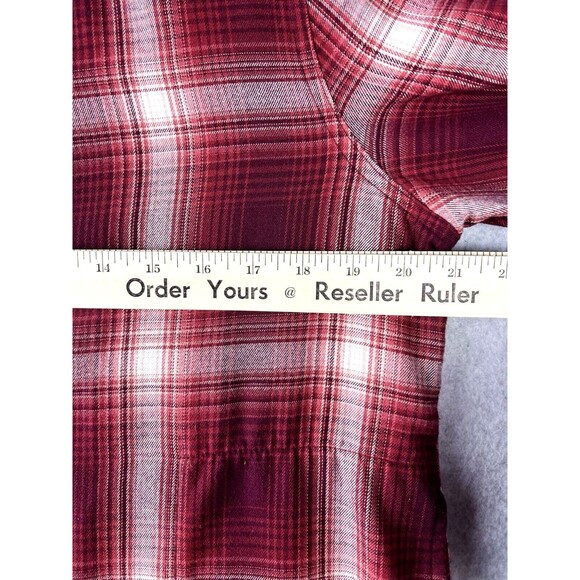 Jachs Girlfriend Shirt Womens Medium Red Flannel Button Up Outdoors Cabin - Picture 7 of 14